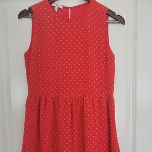 Joie  Sleeveless Carrots with white polka dots Silk Dress size XS‎